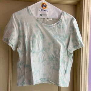 LoveShackFancy Pastel Green Tie-Dye Short Sleeve Tee
